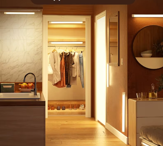 LumaSense | Motion Sensor LED Night Light, USB Rechargeable Wireless Lamp for Kitchen, Wardrobe, Stairs