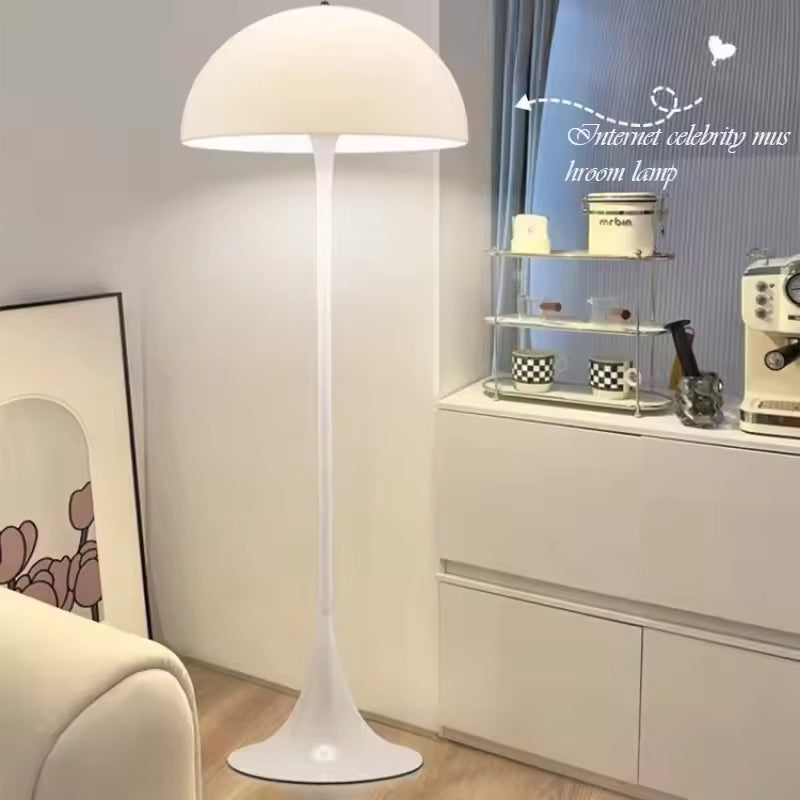 Soren | Danish-Style Cream Floor Lamp With Touch Control and LED Lighting