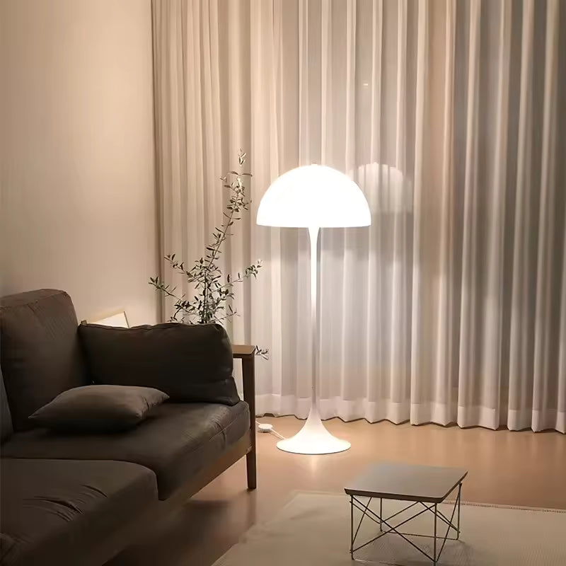 Soren | Danish-Style Cream Floor Lamp With Touch Control and LED Lighting