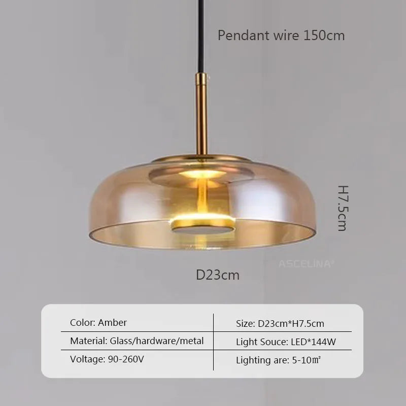 Luminelle Elegant LED Glass Pendant Light