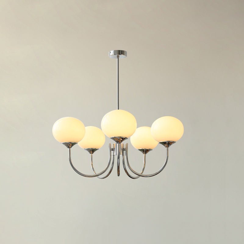 Monleve | Modern Marshmallow Chandelier With Elegant Glass, Soft Glow And Stylish Accents For Living And Dining Rooms