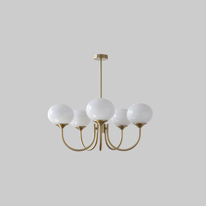 Monleve | Modern Marshmallow Chandelier With Elegant Glass, Soft Glow And Stylish Accents For Living And Dining Rooms