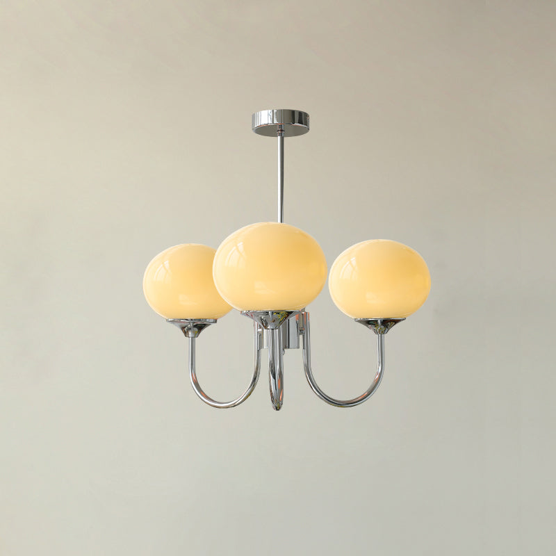 Monleve | Modern Marshmallow Chandelier With Elegant Glass, Soft Glow And Stylish Accents For Living And Dining Rooms