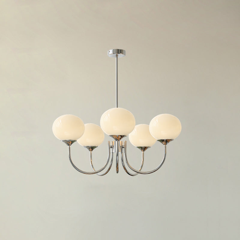 Monleve | Modern Marshmallow Chandelier With Elegant Glass, Soft Glow And Stylish Accents For Living And Dining Rooms