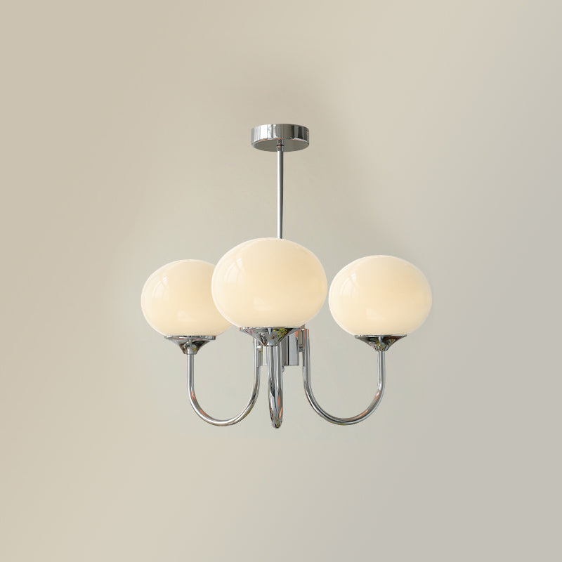 Monleve | Modern Marshmallow Chandelier With Elegant Glass, Soft Glow And Stylish Accents For Living And Dining Rooms