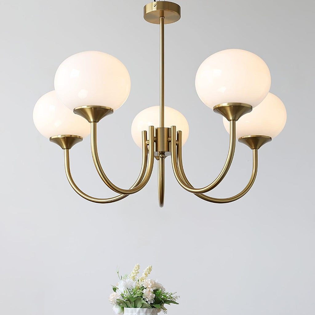 Monleve | Modern Marshmallow Chandelier With Elegant Glass, Soft Glow And Stylish Accents For Living And Dining Rooms