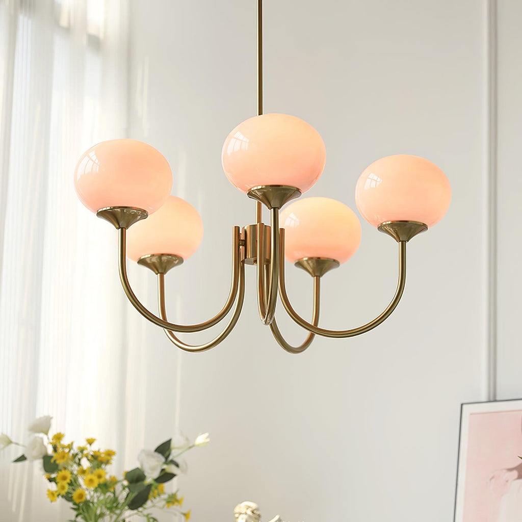 Monleve | Modern Marshmallow Chandelier With Elegant Glass, Soft Glow And Stylish Accents For Living And Dining Rooms
