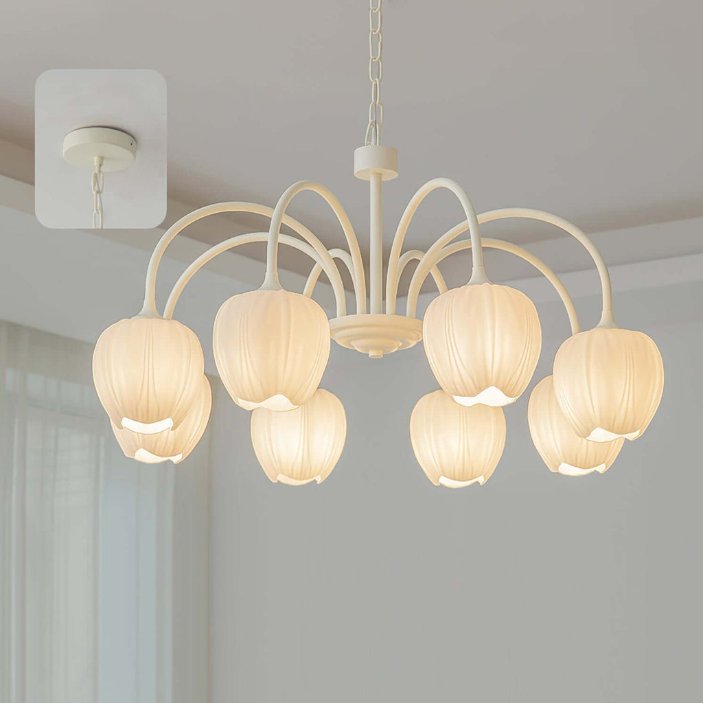 Tulip Matcha Chandelier - 5-8 Lights 11