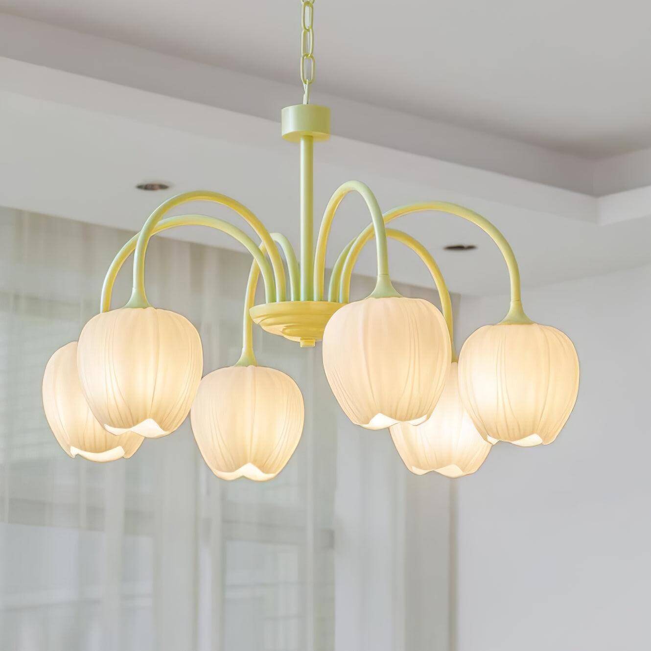 Tulip Matcha Chandelier - 5-8 Lights 3