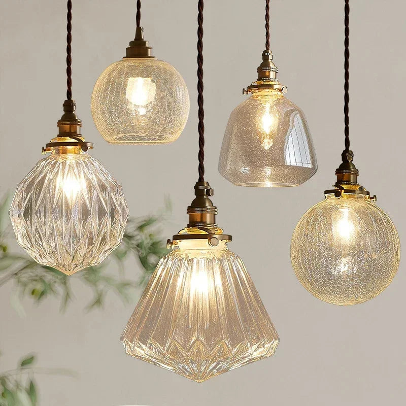 Kirelle Vintage Glass Pendant Light