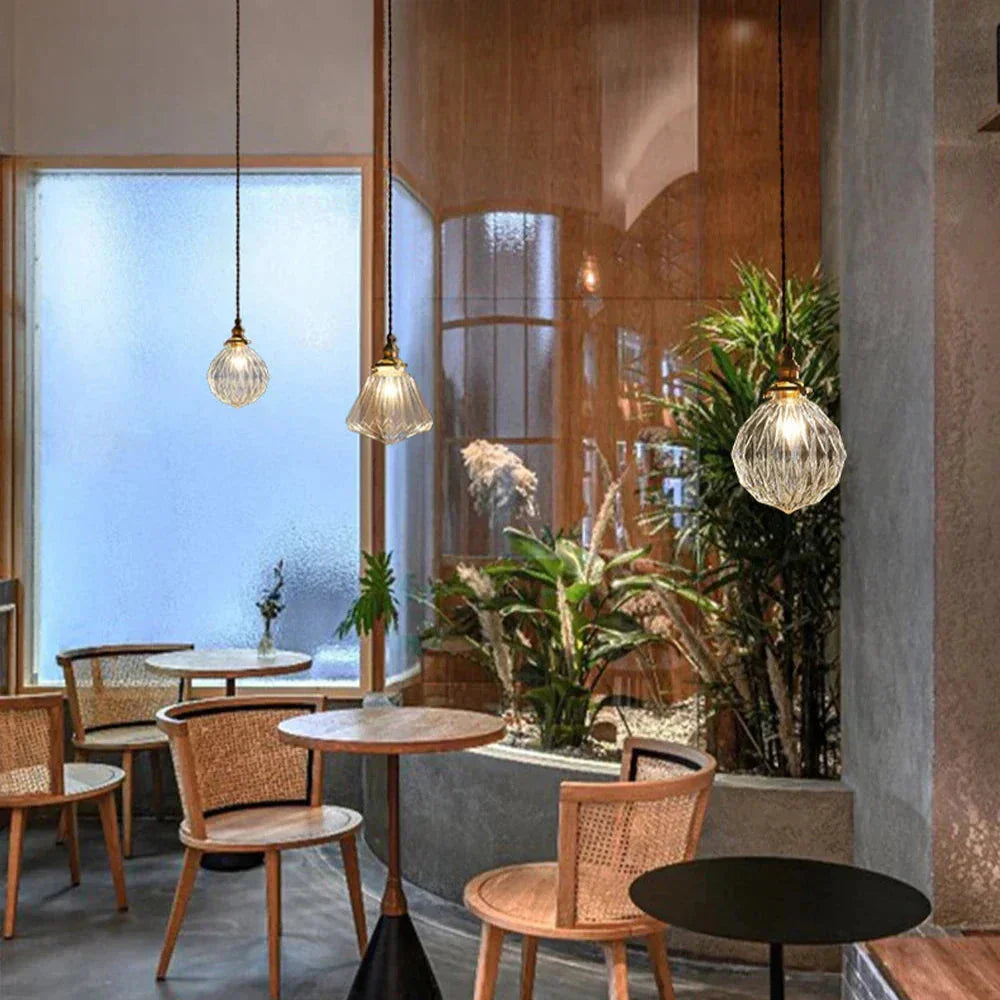 Kirelle Vintage Glass Pendant Light