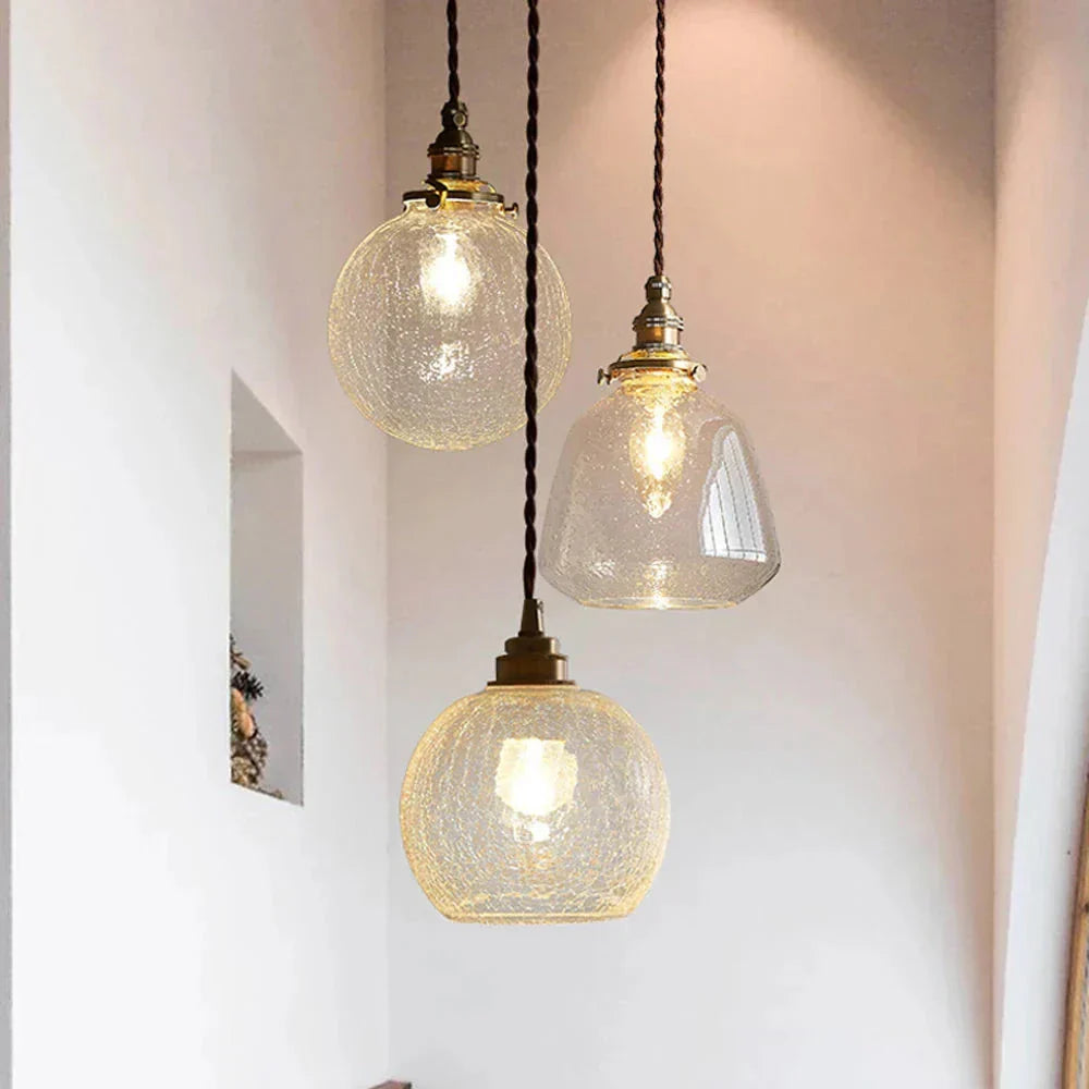 Kirelle Vintage Glass Pendant Light