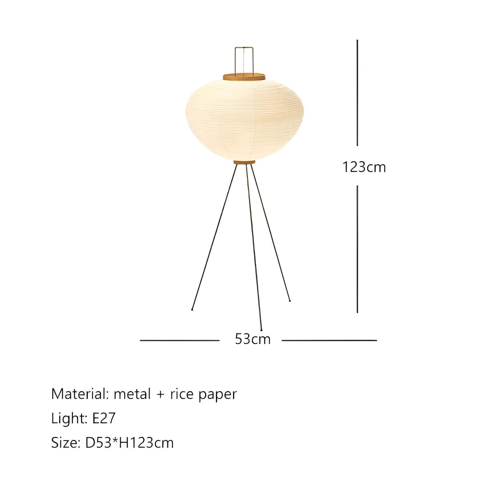 Ardenia | Handcrafted Rice Paper Floor Lamp, Minimalist Design With Warm Ambient Light For Living Rooms And Bedrooms