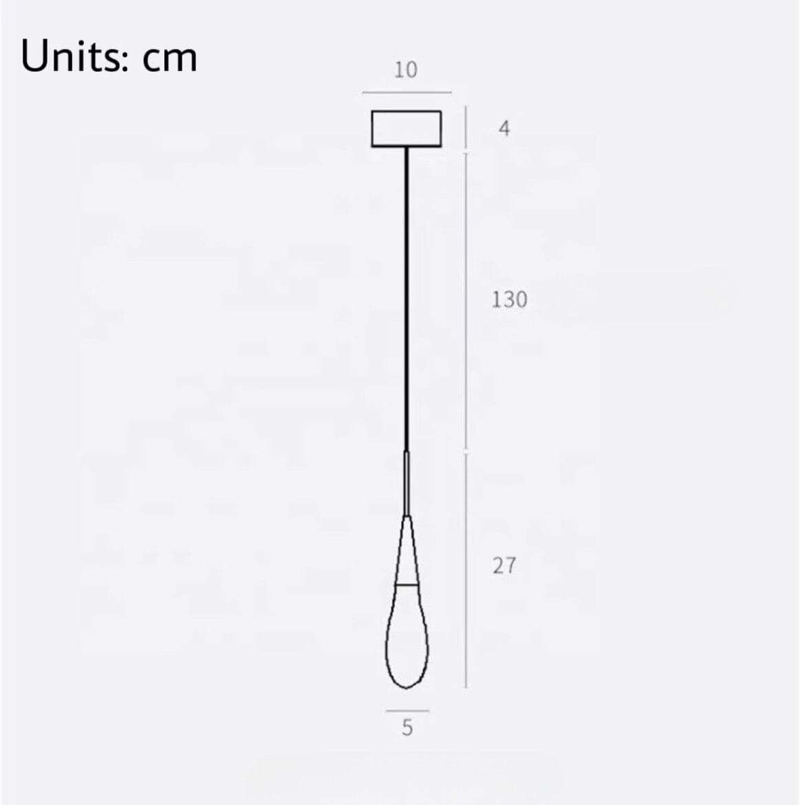 Aurelia goldene Tropfen-Hängeleuchte mit Kristallglanz