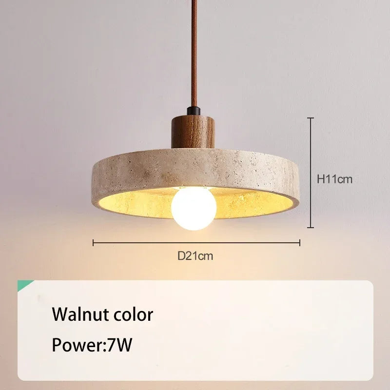 Marvelle | Natural Stone Pendant Lamp Featuring E27 LED Bulb